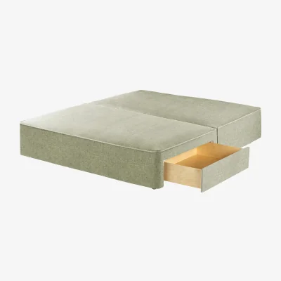 Feather & Black Harrison Spinks Premium Divan Base, Emperor - Diamond Onyx, 2 Drawers