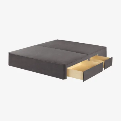 Feather & Black Harrison Spinks Premium Divan Base, Super King - Hemp Arable, 2 + 2 Continental Drawers