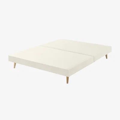 Feather & Black Harrison Spinks Classic Slim Divan Base, Double - Greek Islands Chalk