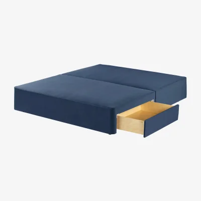 Feather & Black Harrison Spinks Classic Divan Base, Super King - Seven Navy, 2 Drawers