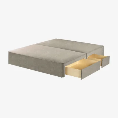 Feather & Black Harrison Spinks Premium Divan Base, Emperor - Hemp Oat, 2 + 2 Continental Drawers