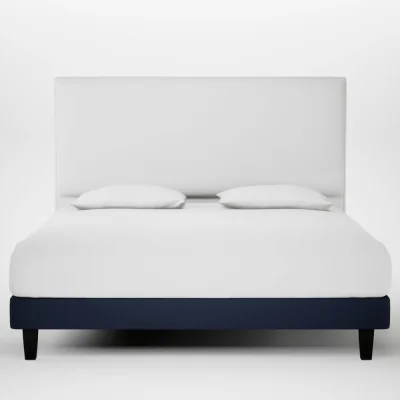 Heal's Heal's Shallow Divan Super King Smart Cotton Linen Indigo Dark Solid Wood Feet
