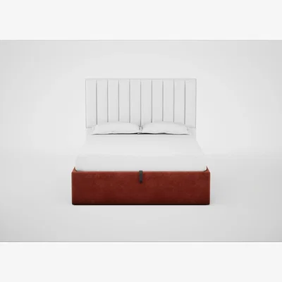 Heal's Heal's Lift Storage Divan King Smart Luxe Velvet Tawny Natural Feet
