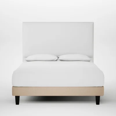 Heal's Heal's Shallow Divan King Smart Cotton Linen Rice Dark Solid Wood Feet