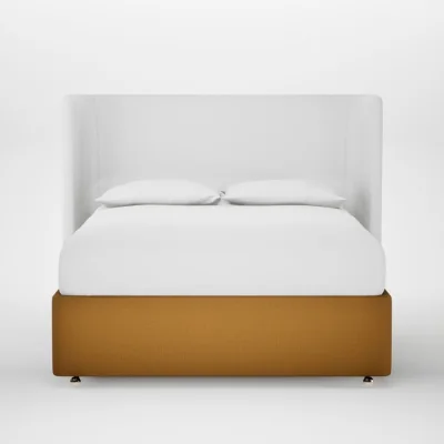 Heal's Heal's Deep Divan King Smart Cotton Linen Sahara 2 Footend 2 Continental