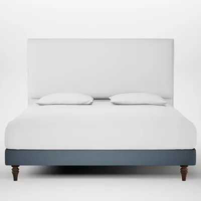 Heal's Heal's Shallow Divan Super King Smart Cotton Linen Celstial Light Turned Feet