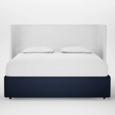 Heal's Heal's Deep Divan Super King Smart Cotton Linen Indigo 2 Footend 2 Continental
