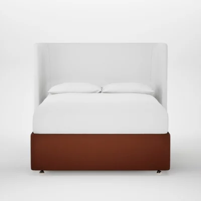 Heal's Heal's Deep Divan Double Smart Cotton Linen Rust None