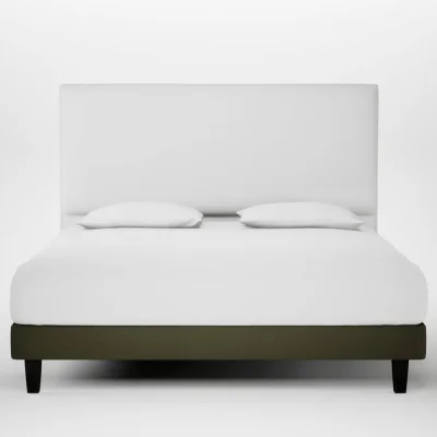 Heal's Heal's Shallow Divan Super King Smart Cotton Linen Myrtle Dark Solid Wood Feet