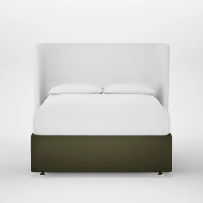 Heal's Heal's Deep Divan Double Smart Cotton Linen Myrtle 2 Footend
