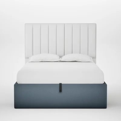 Heal's Heal's Lift Storage Divan Double Smart Cotton Linen Celestial Black Feet