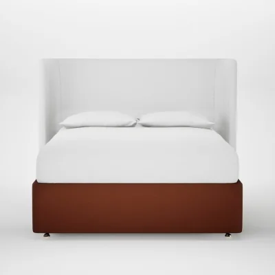 Heal's Heal's Deep Divan King Smart Cotton Linen Rust 2 Footend 2 Continental