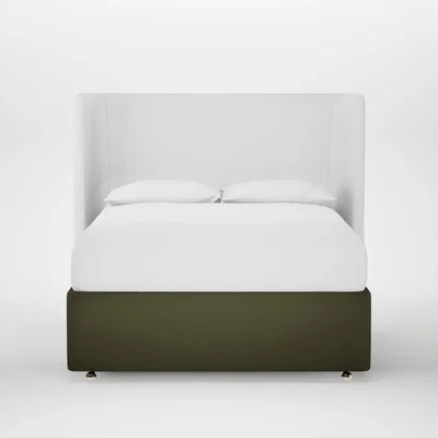 Heal's Heal's Deep Divan Double Smart Cotton Linen Myrtle None