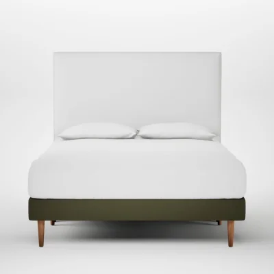 Heal's Heal's Shallow Divan King Smart Cotton Linen Myrtle Light Stem Feet