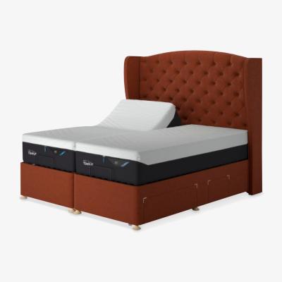 John Lewis TEMPUR® Suffolk Adjustable Disc 4 Drawer Divan Base, Super King Size