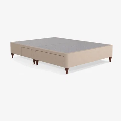 John Lewis Sealy Posturepedic Exquisite 2 + 2 Drawer Divan Base, Rich Oak Legs, Double