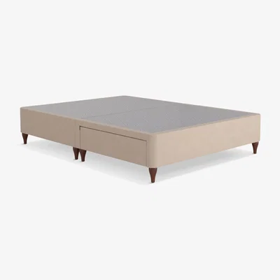 John Lewis Sealy Posturepedic Exquisite 2 Drawer Divan Base, Rich Oak Legs, Double