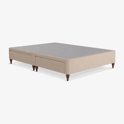 John Lewis Sealy Posturepedic Exquisite 4 Drawer Divan Base, Rich Oak Legs, King Size