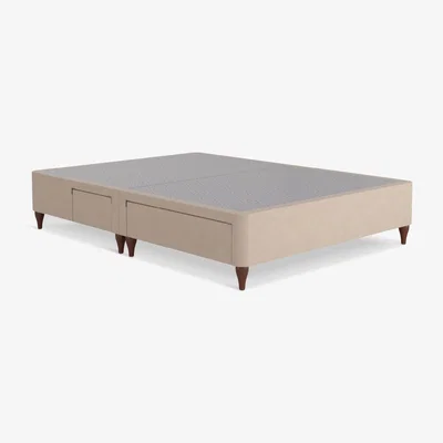 John Lewis Sealy Posturepedic Exquisite 2 + 2 Drawer Divan Base, Rich Oak Legs, Super King Size