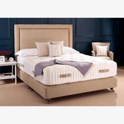 Downtown Enchanted House Beds Ashbury Mattress and Firm Edge Sprung Divan Set - King - 150cm x 200cm - Standard Height - No Storage
