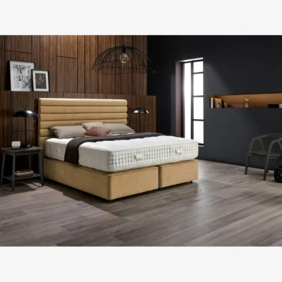 Downtown Harrison Spinks Caspian Mattress and Divan Set - 180cm Super King - Padded Top Shallow - No Storage