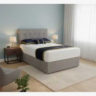 Downtown Highgrove Greenwich Mattress and Divan Set - 120cm Small Double - End Lift Ottoman