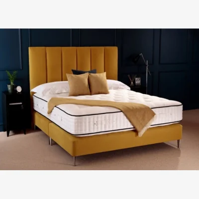 Downtown Enchanted House Beds Chagford Mattress and Firm Edge Sprung Divan Set - Large Emperor - 215cm x 215cm Zip and Link - Shallow Height - No Storage