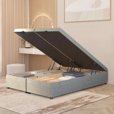 The Range Ottoman Divan Bed Frame End Opening - Sage / Single