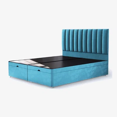 The Range Raynor Panel Premium Ottoman Divan Bed  - Teal / King