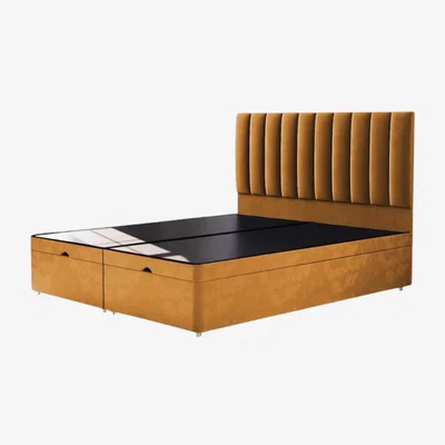 The Range Raynor Panel Premium Ottoman Divan Bed  - Mustard  / King