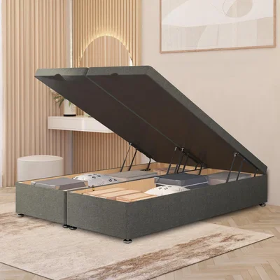 The Range Ottoman Divan Bed Frame End Opening - Silver / King