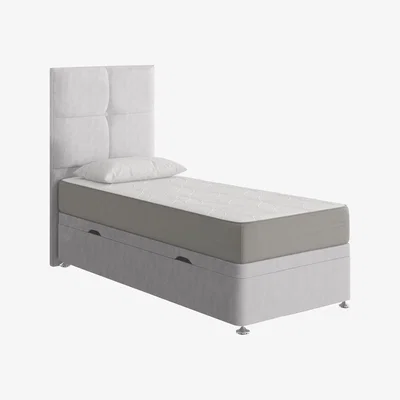 Furniture Village Sleep Story - Cool Gel 3000 Side Lift Ottoman Divan Set - Single - Grey