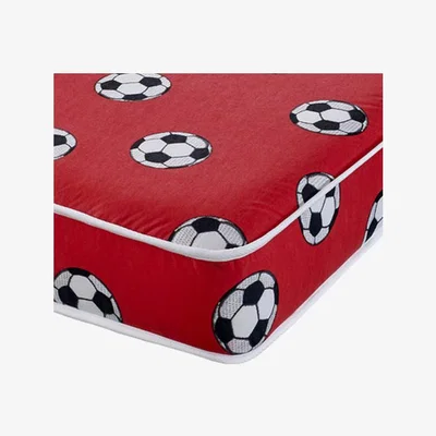 The Range Red Football Lux Budget Kids Mattress - Red Football Design / Single