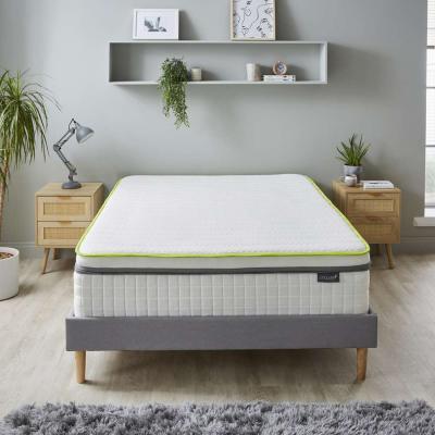 The Range Single Antlia Premium Quilted 2000 Pocket Sprung Mattress with Memory Foam - White