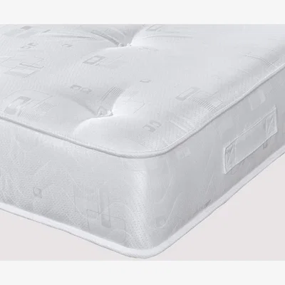 The Range The Geo Wave Superior 22cm Deep Dual Sided Tufted Foam Free Spring Mattress - Silver Geometric Design / Single