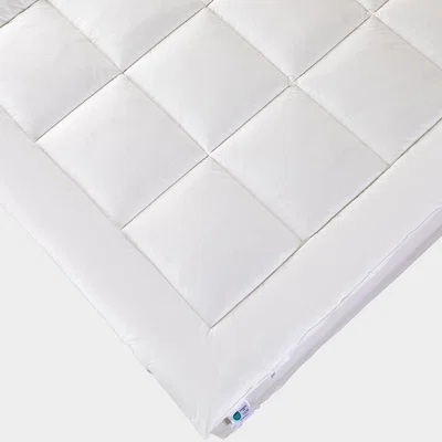 The Range Homescapes Wool Mattress Topper Deep Fitting Comfort - Cream / Single