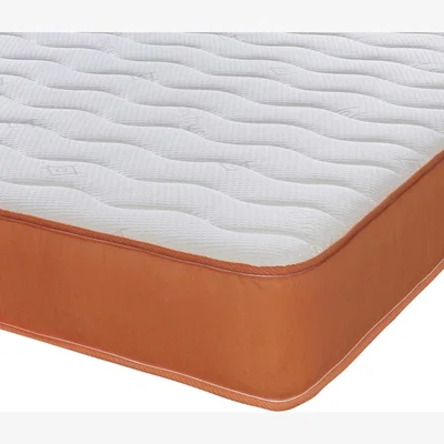 The Range Cooltouch Essentials Wave 18cm Deep Orange Border Quilted Hybrid Spring Mattress - White / Single