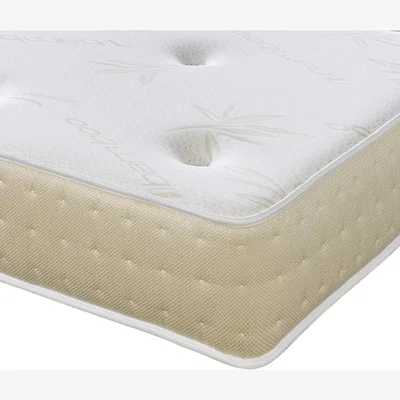 The Range Extreme Comfort 9" Deep Bamboo Fabric with 2" Memory Foam Tufted Spring Mattress - Beige / Small Single