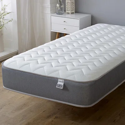The Range Starlight Beds 7.5" Deep Zig Zag Hybrid Spring Mattress - Grey / Single
