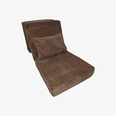 The Range Tri Folding Z Bed Mattress Pad And Matching Pillow(Brown) - Light Brown