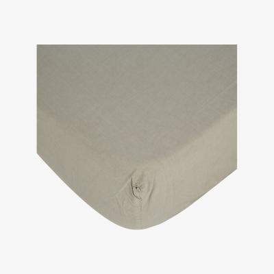 Amara Lo De Manuela - Pure Washed Cotton Fitted Sheet - Khaki - King