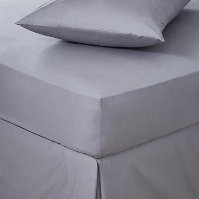Dunelm Easycare Cotton 180 Thread Count Fitted Sheet Dove (Grey)
