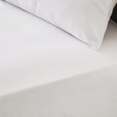 Dunelm Simply Brushed Cotton Cot Bed Fitted Sheet White