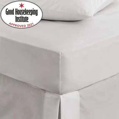Dunelm Non Iron Plain Fitted Sheet Silver
