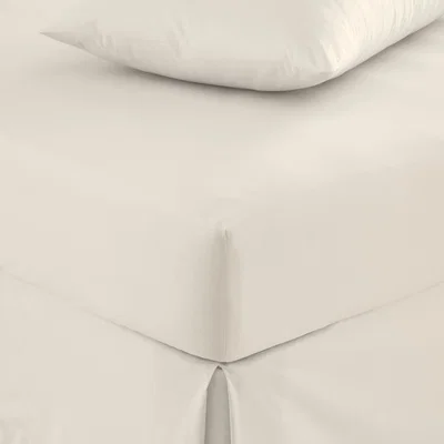 Dunelm Pure Cotton Fitted Sheet White Sand