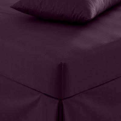 Dunelm Pure Cotton Fitted Sheet Aubergine (Purple)