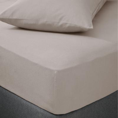 Dunelm Soft & Cosy Luxury Brushed Cotton Fitted Sheet Natural