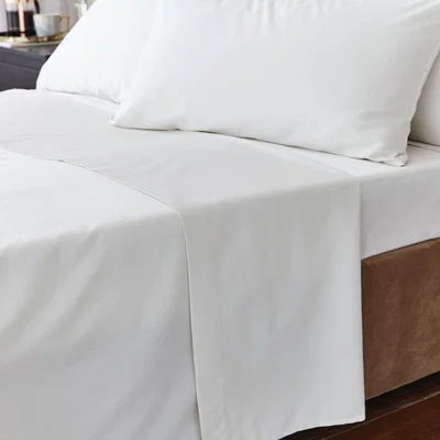 Dunelm Hotel Egyptian Cotton 230 Thread Count Sateen Flat Sheet Cream