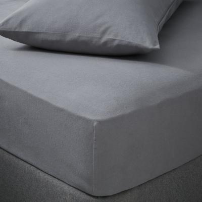 Dunelm Soft & Cosy Luxury Brushed Cotton Fitted Sheet Grey