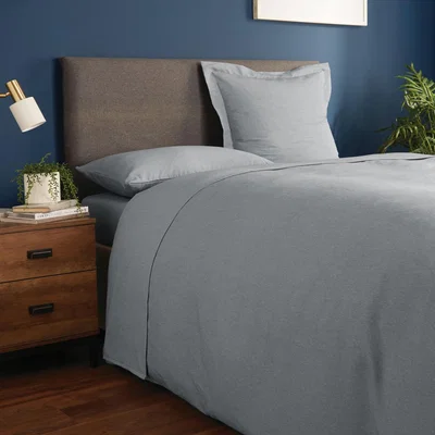 Dunelm Fogarty Soft Touch Flat Sheet Grey Marl